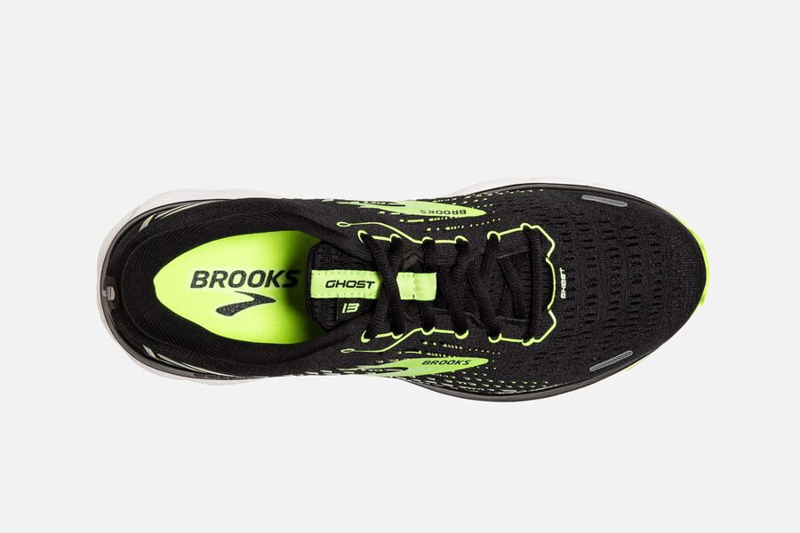 Brooks Running Shoes - Ghost 13 Road Mens - Black/Green - GSD-397521